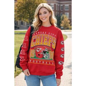 47' Womens Kansas City Chiefs Sweatshirt Oversized XL MSRP $90